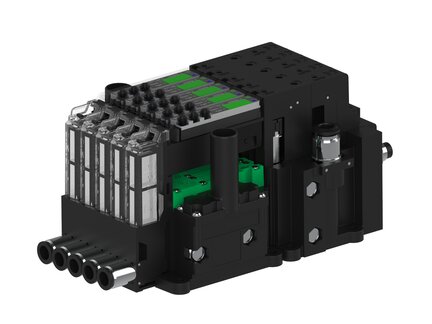 Eżektor piCOMPACT10X MICRO wys, przepływ podciśnienia, pojedynczy, 5 kanałów, 2xzłącze Ø6, NC próżnia, (PC.S.MC1.S.EBA.S16.5X.26.EC.CPA) (9934058) - Piab