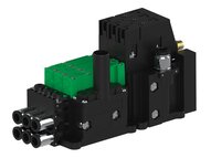 Eżektor piCOMPACT10X MICRO dod. wys, przepływ podciśnienia, podwójny, 3 kanały, złącze Ø6, NC próżnia i przedmuch, (PC.T.MC2.S.DBX.X26.3X.6.EC.CCP6) (9916730) - Piab