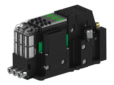 Eżektor piCOMPACT10X MICRO dod. wys, przepływ podciśnienia, podwójny, 3 kanały, złącze Ø6, NC próżnia i przedmuch, (PC.T.MC2.S.AAA.S14.3X.6.EN.CCP6) (9926601) - Piab