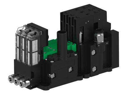 Eżektor piCOMPACT10X MICRO wys, przepływ podciśnienia, pojedynczy, 3 kanały, złącze Ø6, NC próżnia, (PC.S.MC1.S.EBX.S14.3X.6.EC.CP6) (9917545) - Piab