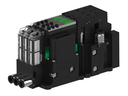 Eżektor piCOMPACT10X MICRO wys, przepływ podciśnienia, pojedynczy, 3 kanały, złącze Ø6, NC próżnia, (PC.S.MC1.S.EBA.S16.3X.6.EN.CP6) (9919555) - Piab