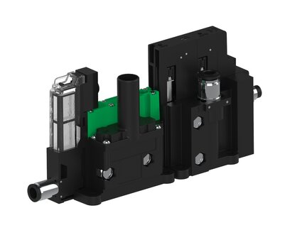 Eżektor piCOMPACT10X MICRO dod. wys, przepływ podciśnienia, podwójny, 1 kanał, złącze Ø6, NC próżnia i przedmuch, (PC.T.MC2.S.CBX.S16.1X.6.EC.CCPA) (9917514) - Piab