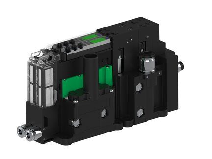 Eżektor piCOMPACT10X MICRO dod. wys, przepływ podciśnienia, podwójny, 2 kanały, złącze Ø6, NC próżnia i przedmuch, (PC.T.MC2.S.BAA.S14.2X.6.EC.CCPA) (9971237) - Piab