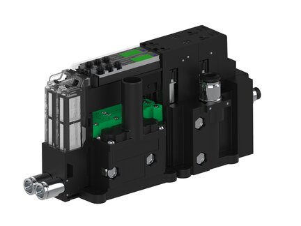 Eżektor piCOMPACT10X MICRO, niskie ciś. zasilania, pojedynczy, 2 kanały, złącze Ø6, NC próżnia i przedmuch, (PC.L.MC1.S.AAA.S114.2X.6.EC.CCPA) (9965146) - Piab