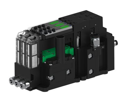 Eżektor piCOMPACT10X MICRO dod.poziom podciśnienia, pojedynczy, 3 kanały, złącze Ø6, NC próżnia i przedmuch, (PC.X.MC1.S.BAA.S14.3X.6.EC.CCPA) (9928025) - Piab