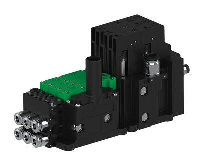 Eżektor piCOMPACT10X MICRO dod. wys, przepływ podciśnienia, pojedynczy, 3 kanały, złącze Ø6, NC próżnia i przedmuch, (PC.T.MC1.S.CBX.X24.3X.6.EC.CCPA) (9917969) - Piab