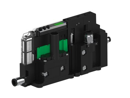 Eżektor piCOMPACT10X MICRO dod. wys, przepływ podciśnienia, podwójny, 1 kanał, złącze Ø6, NC próżnia, (PC.T.MC2.S.EBA.S16.1X.6.EC.CPA) (9923307) - Piab