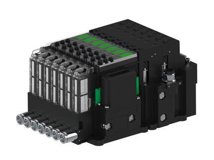 Eżektor piCOMPACT10X MICRO wys, przepływ podciśnienia, podwójny, 7 kanałów, 2xzłącze 1/4", NC próżnia i przedmuch, (PC.S.MC2.S.CAA.S114.7X.214.EN.CCP44) (9950731) - Piab