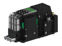 Eżektor piCOMPACT10X MICRO wys, przepływ podciśnienia, podwójny, 3 kanały, złącze 1/4", NC próżnia i przedmuch, (PC.S.MC2.S.CBA.X114.3X.14.EN.CCP6) (9928428) - Piab