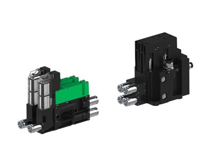 Eżektor piCOMPACT10X MICRO dod.poziom podciśnienia, podwójny, 2 kanały, złącze 1/4", złącze 1/4", NC próżnia i przedmuch, (PC.X.MC2.S.CBX.X114.2C.14.EI.CCPA) (9924325) - Piab