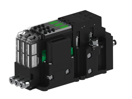 Eżektor piCOMPACT10X MICRO, niskie ciś. zasilania, pojedynczy, 3 kanały, złącze 1/4", NC próżnia i przedmuch, (PC.L.MC1.S.AAA.S14.3X.14.EN.CCNA) (9940441) - Piab