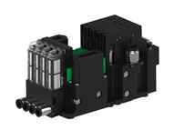 Eżektor piCOMPACT10X MICRO dod. wys, przepływ podciśnienia, podwójny, 4 kanały, 2xzłącze Ø8, NC próżnia i przedmuch, (PC.T.MC2.S.CBX.S16.4X.28.EN.CCP26) (9928590) - Piab