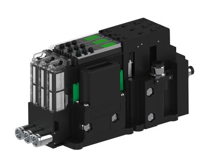 Eżektor piCOMPACT10X MICRO dod. wys, przepływ podciśnienia, podwójny, 3 kanały, złącze 1/4", NC próżnia, (PC.T.MC2.S.EBA.S114.3X.14.EN.CPA) (9920375) - Piab