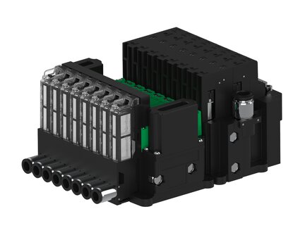 Eżektor piCOMPACT10X MICRO dod. wys, przepływ podciśnienia, podwójny, 8 kanałów, 2xzłącze Ø8, NC próżnia i przedmuch, (PC.T.MC2.S.CAX.S16.8X.28.EN.CCP44) (9926689) - Piab