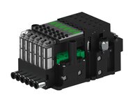 Eżektor piCOMPACT10X MICRO dod.poziom podciśnienia, pojedynczy, 6 kanałów, 2xzłącze Ø8, NC próżnia, (PC.X.MC1.S.EAA.S16.6X.28.EC.CP26) (9966580) - Piab