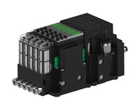 Eżektor piCOMPACT10X MICRO dod. wys, przepływ podciśnienia, podwójny, 5 kanałów, 2xzłącze Ø8, NC próżnia i przedmuch, (PC.T.MC2.S.CBA.S14.5X.28.EN.CCPA) (9918608) - Piab