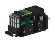 Eżektor piCOMPACT10X MICRO dod.poziom podciśnienia, pojedynczy, 4 kanały, 2xzłącze Ø8, NC próżnia i przedmuch, (PC.X.MC1.S.DBA.S16.4X.28.EC.CCPA) (9922602) - Piab