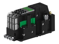 Eżektor piCOMPACT10X MICRO dod. wys, przepływ podciśnienia, podwójny, 3 kanały, złącze Ø8, NC próżnia i przedmuch, (PC.T.MC2.S.CBA.S14.3X.8.EC.CCP6) (9924728) - Piab