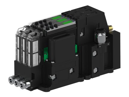 Eżektor piCOMPACT10X MICRO dod.poziom podciśnienia, pojedynczy, 3 kanały, złącze Ø8, NC próżnia i przedmuch, (PC.X.MC1.S.AAA.S14.3X.8.EN.CCP6) (9926596) - Piab