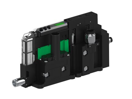 Eżektor piCOMPACT10X MICRO wys, przepływ podciśnienia, podwójny, 1 kanał, złącze Ø8, NC próżnia i przedmuch, (PC.S.MC2.S.BAA.S114.1X.8.EC.CCPA) (9925059) - Piab