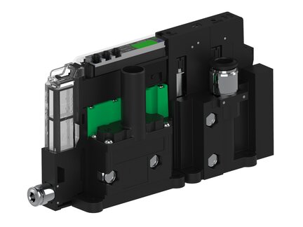 Eżektor piCOMPACT10X MICRO dod. wys, przepływ podciśnienia, podwójny, 1 kanał, złącze Ø8, NC próżnia i przedmuch, (PC.T.MC2.S.AAA.S14.1X.8.EC.CCP6) (9917365) - Piab