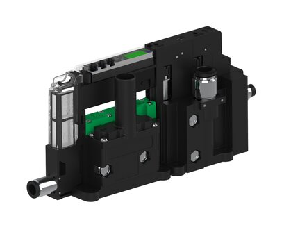 Eżektor piCOMPACT10X MICRO dod.poziom podciśnienia, pojedynczy, 1 kanał, złącze Ø8, NC próżnia i przedmuch, (PC.X.MC1.S.AAA.S16.1X.8.EC.CCPA) (9961659) - Piab