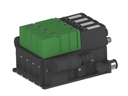 Eżektor PCS SX12, wys. podciśnienie, (PCS.F.121.S.CBA.X1P1.4X.2P3.EC.CCAB) (9950213) - Piab