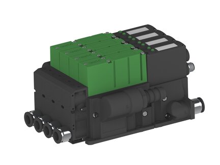 Eżektor PCS SX12, wys. podciśnienie, (PCS.F.121.S.CBA.Z1P1.4X.2P1.EC.CCAB) (9959222) - Piab