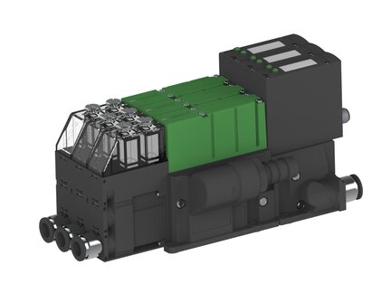 Eżektor PCS SX42, wys. podciśnienie, (PCS.F.421.S.AAA.F1P2.3X.2P2.EC.ACEB) (9967484) - Piab