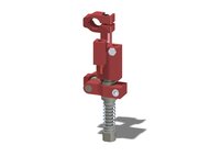 Ramię obrotowe z zaciskiem 25, drążek 100 mm, łącznik kulowy, zawór odc. VT1 LCS, wkład COAX, G, montaż prawy (PMAT.AB.00.I.XALRH) (9942215) - Piab