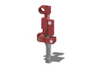 Ramię obrotowe przesuwne, drążek 100 mm, ramię obr. 1", łącznik kulowy, zawór odc. VT1 LCS, wkład COAX, G, montaż prawy (PMAT.AB.04.I.XALRH) (9915543) - Piab