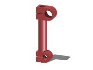 Ramię obrotowe przesuwne, drążek 100 mm, ramię obr. 1", pin 16, bez wyposażenia (PMAT.AB.02.P.00) (9906469) - Piab