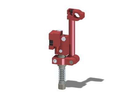 Ramię obrotowe z zaciskiem 25, drążek 150 mm, pin 19, zawór odc. VT1 LCS, wkład COAX vacustat, G, montaż lewy (PMAT.AC.00.C.XBTF) (9912770) - Piab