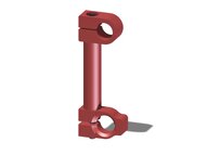 Ramię obrotowe przesuwne, drążek 100 mm, ramię obr. 1", łącznik kulowy, bez wyposażenia (PMAT.AB.04.I.00) (9906199) - Piab