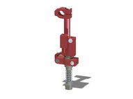 Ramię obrotowe z zaciskiem 25, drążek 150 mm, łącznik kulowy, zawór odc. VT1 LCS, wkład COAX, G, montaż prawy (PMAT.AC.00.I.XALRH) (9934155) - Piab