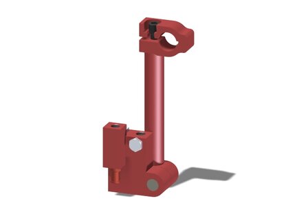 Ramię obrotowe z zaciskiem 25, drążek 150 mm, pin 16, zawór odc. VT1 h, wkład COAX, NPT, montaż lewy (PMAT.AC.00.P.AA) (9914084) - Piab