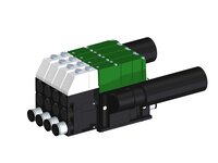 Eżektor kompaktowy piPUMP10X, wysokie podciśnienie, SX12, podwójny (PP.F.122.S.B.F1P1.4.6.EN.CV) (9950939) - Piab