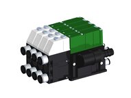 Eżektor kompaktowy piPUMP10X, wysokie podciśnienie, SX42, podwójny (PP.F.422.S.B.F2P1.4.8.EC.CV) (9937978) - Piab