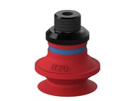 Przyssawka mieszkowa B20, Silikon SIL 50°, G1/8"/M5 wew. kompozyt, bez filtra (S.B20S50.G18MMM5FC.00) (0110336) - Piab