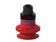 Przyssawka mieszkowa B20, Silikon SIL 50°, NPT 1/8" zew., zawór ster., podw.. przepł., filtr siatkowy (S.B20S50.NT18M.54) (0101179) - Piab