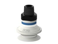 Przyssawka mieszkowa B20, Silikon SIL 50°, FDA, NPT 1/8" zew., filtr siatkowy (S.B20SF50.NT18M.01) (9909657) - Piab