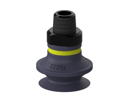 Przyssawka mieszkowa B20, Nitryl HNBR 50°, NPT 1/8" zew., filtr siatkowy (S.B20HN50.NT18M.01) (9906883) - Piab