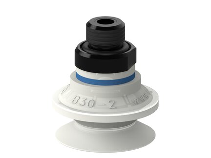 Przyssawka mieszkowa B30-2, Silikon SIL 50°, FDA, G1/4" zew., filtr siatkowy (S.B30-2SF50.G14M.01) (9909609) - Piab