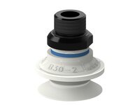 Przyssawka mieszkowa B30-2, Silikon SIL 50°, FDA, G3/8" zew., filtr siatkowy (S.B30-2SF50.G38M.01) (9909808) - Piab