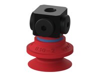 Przyssawka mieszkowa B30-2, Silikon SIL 50°, NPSF 5x1/8" wew., zawór ster., podw.. przepł. (S.B30-2S50.NS518F.52) (0101442) - Piab