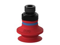 Przyssawka mieszkowa B20, Silikon SIL 50°, G1/8" zew., zawór ster., podw.. przepł., filtr siatkowy (S.B20S50.G18M.54) (0101178) - Piab