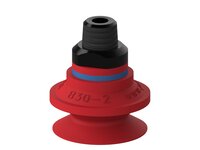 Przyssawka mieszkowa B30-2, Silikon SIL 50°, NPT 1/4" zew., filtr siatkowy (S.B30-2S50.NT14M.01) (0101432) - Piab
