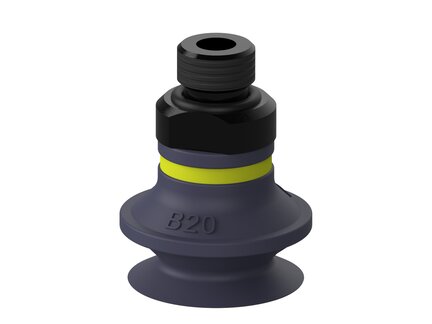 Przyssawka mieszkowa B20, Nitryl HNBR 50°, G1/8" zew., filtr siatkowy (S.B20HN50.G18M.01) (9906877) - Piab