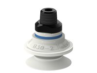 Przyssawka mieszkowa B30-2, Silikon SIL 50°, FDA, NPT 1/4" zew., filtr siatkowy (S.B30-2SF50.NT14M.01) (9909658) - Piab