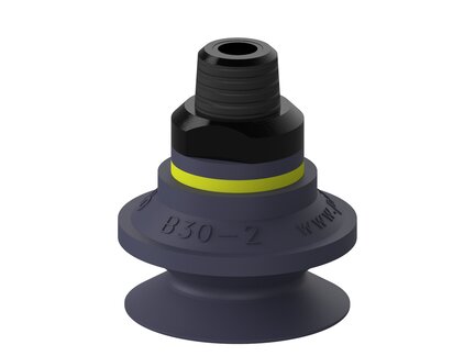Przyssawka mieszkowa B30-2, Nitryl HNBR 75°, NPT 1/4" zew., filtr siatkowy (S.B30-2HN75.NT14M.01) (9906494) - Piab